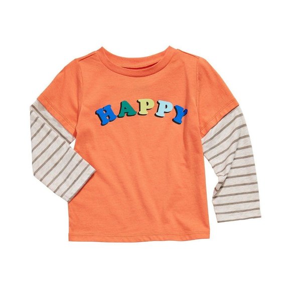 First Impressions Baby Boys Happy-Print Layered-Lo - Picture 1 of 1